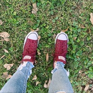 Maroon Converse